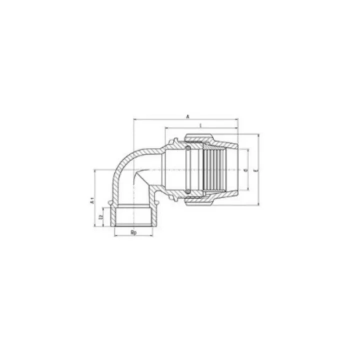 Coude 90° taraudé FF-7150 - Plasson – Image 2