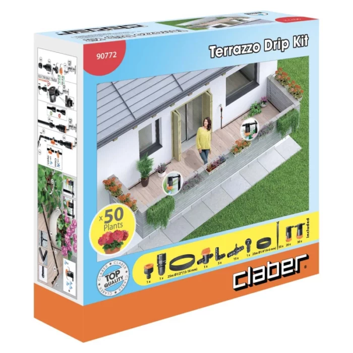 Kit d’arrosage goutte à goutte pour terrasse – Claber – Image 2