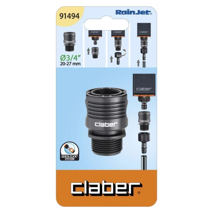 Raccord rapide femelle x fileté 3/4" - Claber – Image 2