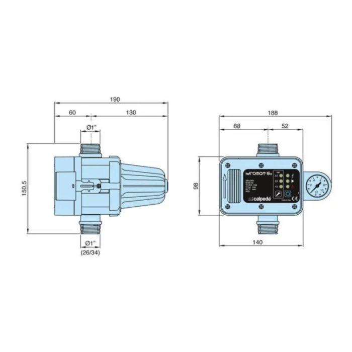 Régulateur électronique – Calpeda IDROMAT 5 – Image 2