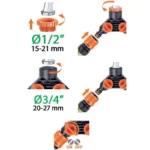 Nez de robinet Y double robinet - Claber – Image 3